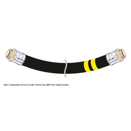 Aviation hose ELAFLEX HD-C 1"1/2 Length 25m - tinned brass Spannloc MM BSPP 1''1/2 fittings - Image 2