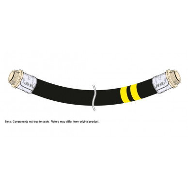 Aviation hose ELAFLEX HD-C 1"1/2 Length 25m - tinned brass Spannloc MM BSPP 1''1/2 fittings
