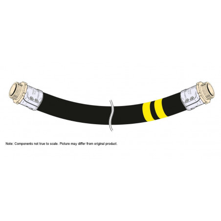 Aviation hose ELAFLEX HD-C 2" Length 25m / tinned brass Spannloc MM 2''1/2 BSPP fittings - Image 2