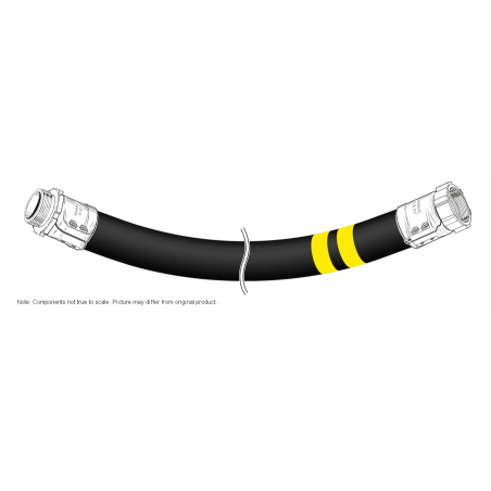Aviation hose ELAFLEX VHD-C 2"1/2 Length 5.7m / tinned brass Spannloc MF BSPP 2''1/2 fittings - Image 2