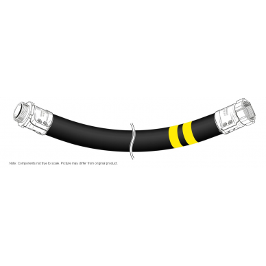 Aviation hose ELAFLEX VHD-C 2"1/2 Length 5.7m / tinned brass Spannloc MF BSPP 2''1/2 fittings