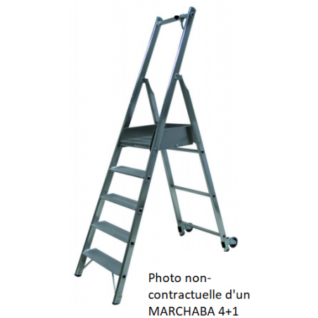 Workshop Step ladder ABA 5+1 PTF: 132cm - Image 2