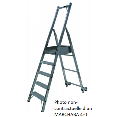Workshop Step ladder ABA 5+1 PTF: 132cm