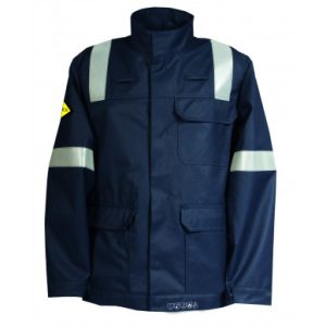 Navy blue ATEX & reflective refueller jacket - Extra-Large size