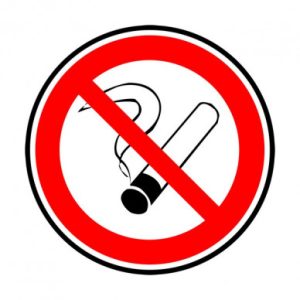 No smoking sticker Ø80